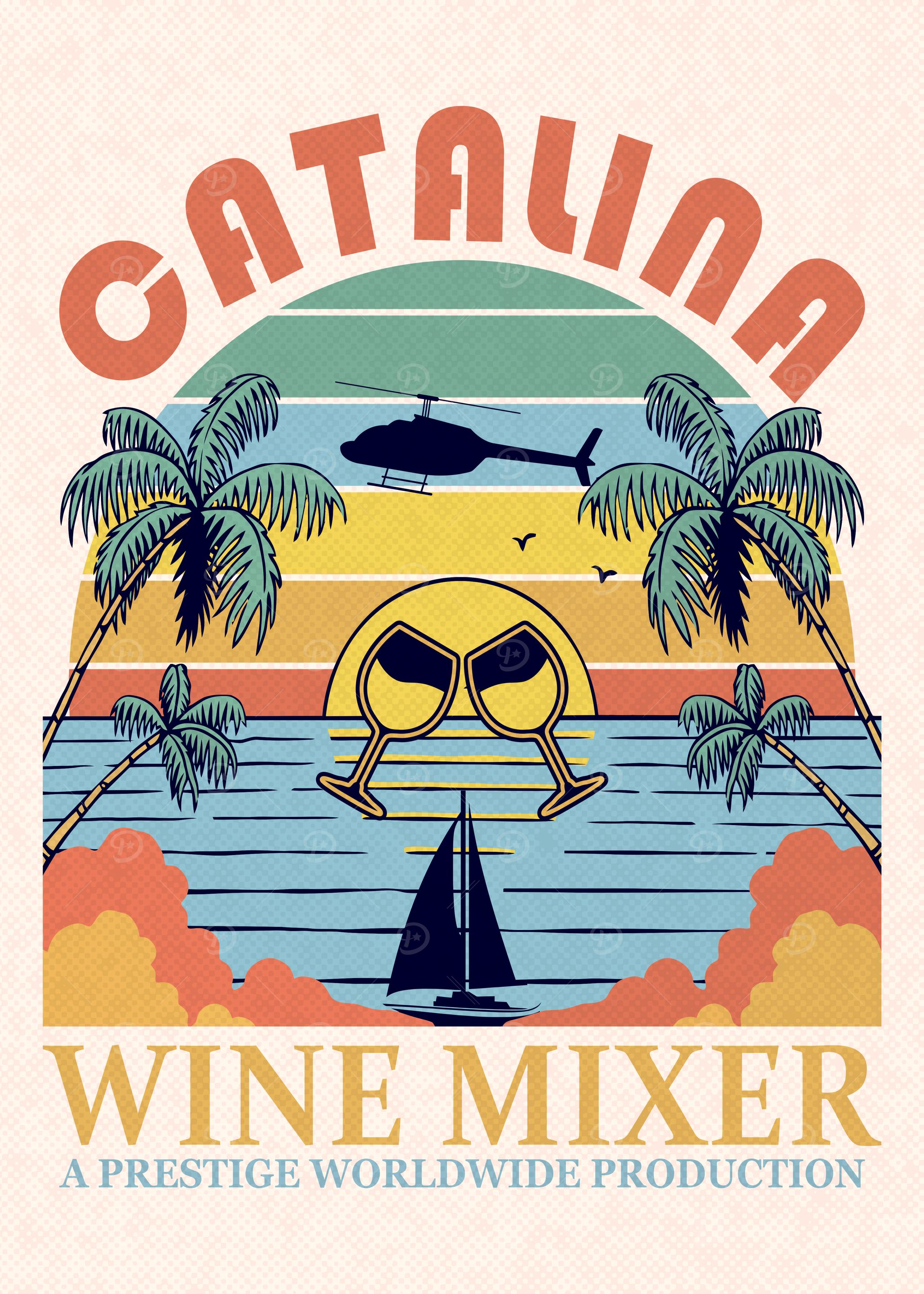 Catalina Wine Mixer Retro Poster