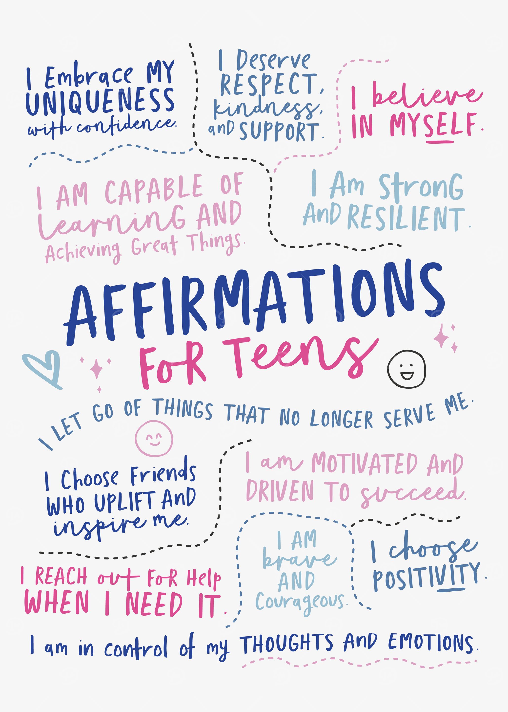 Affirmations for Teens Positive Message