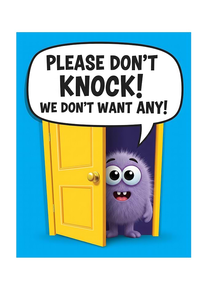 Please Don't Knock Funny Door Sign