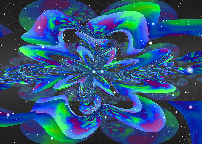 'Ripples Through Time' Fractal Art