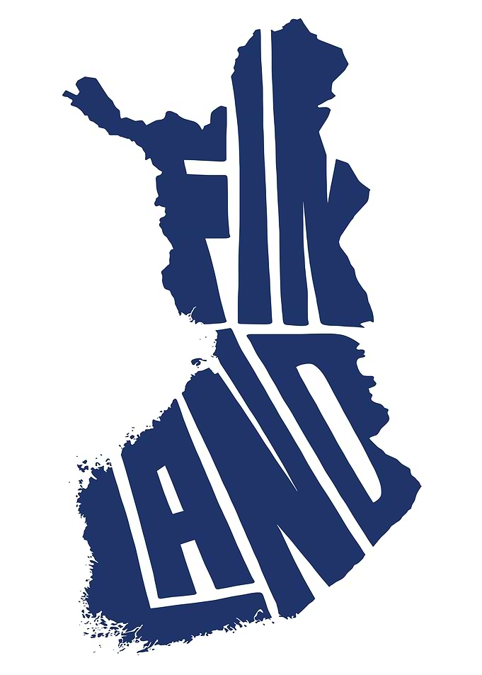 Finland Map Typography