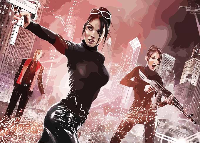Action Scene with Armed Women