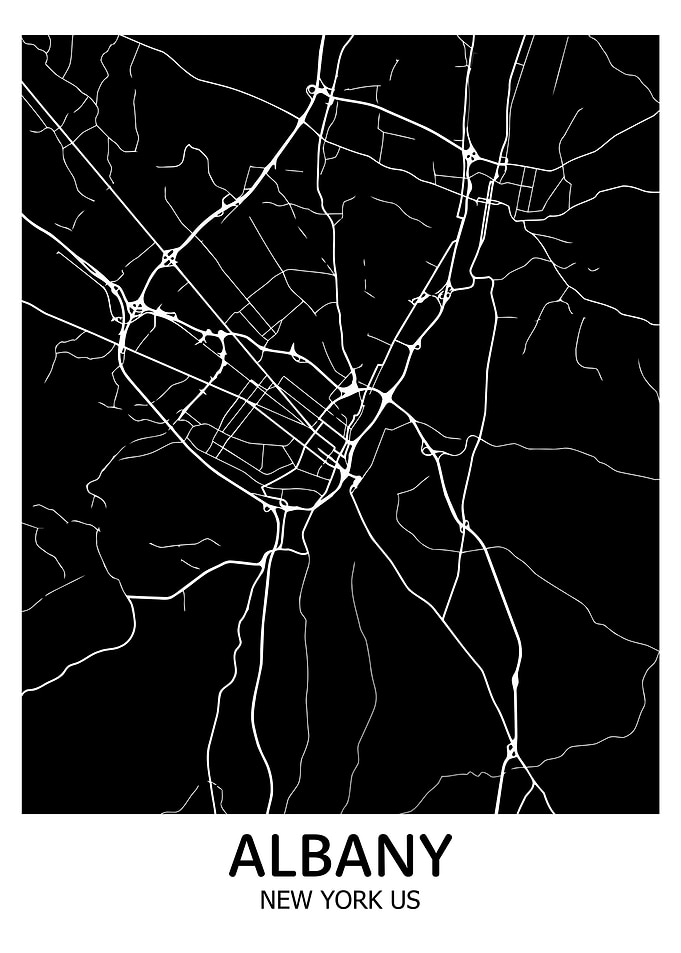 Albany, New York City Map