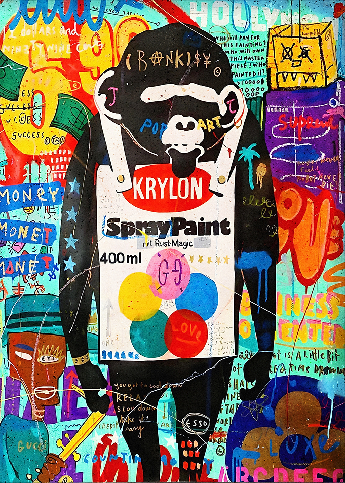 Graffiti Banksy Monkey