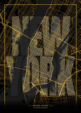 New York City Map Art
