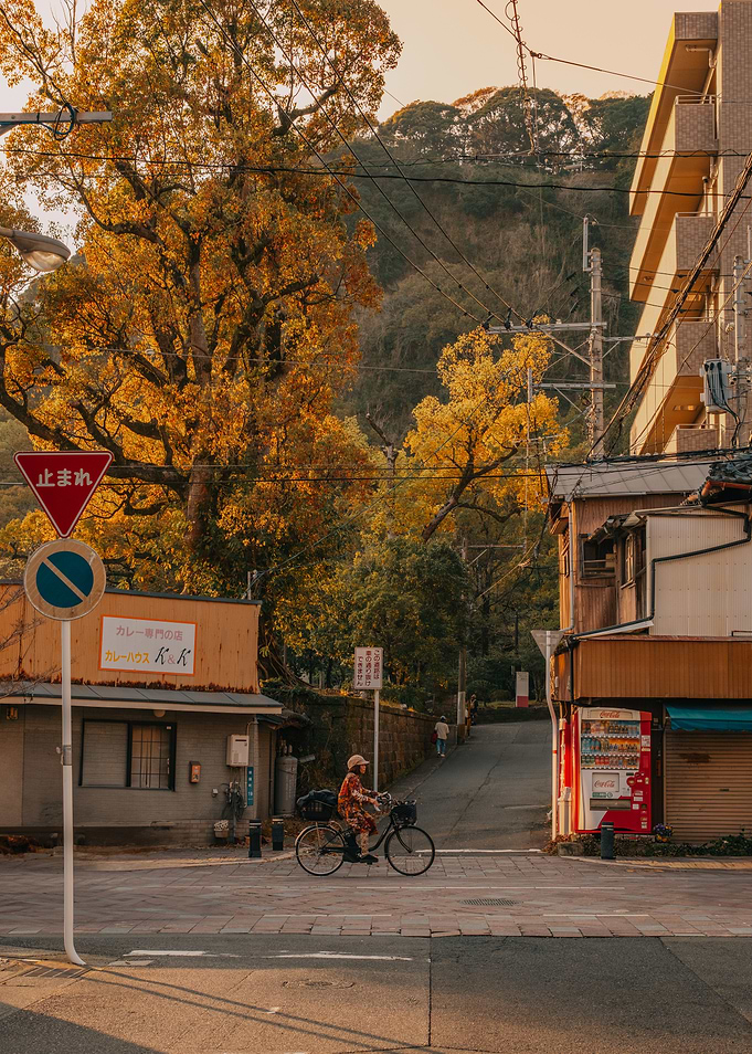 Street Sunset in Kagoshima, Japan