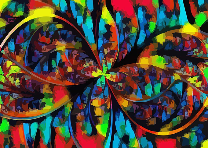 Colorful Abstract Floral Pattern