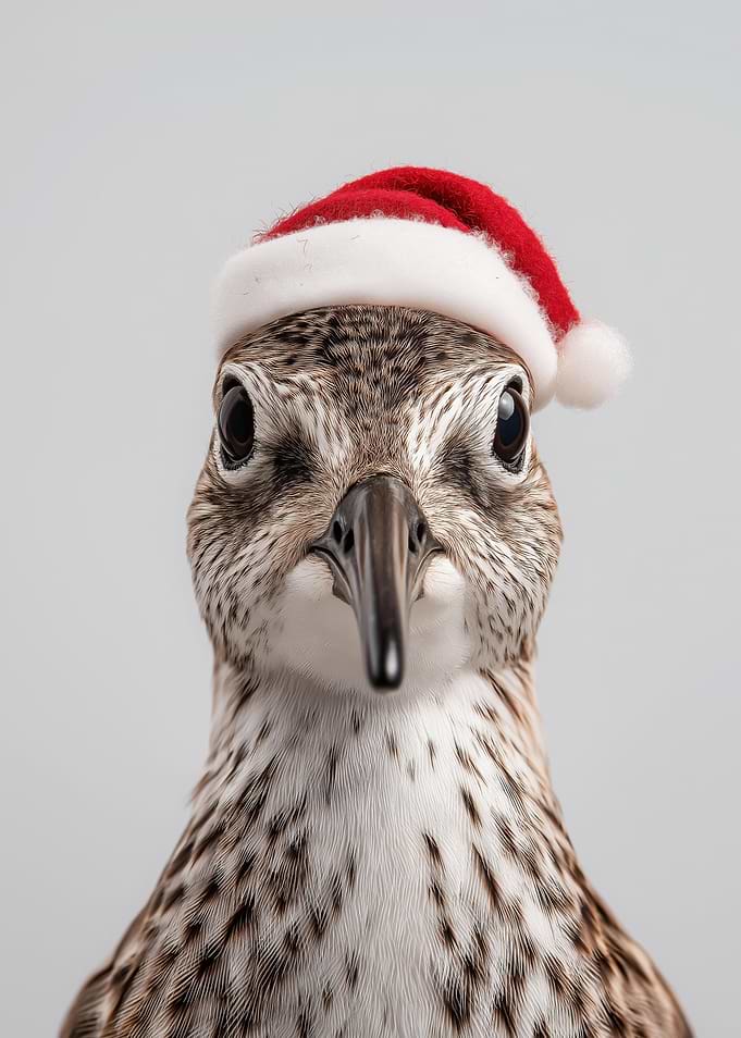 Christmas Sandpiper Bird Portrait