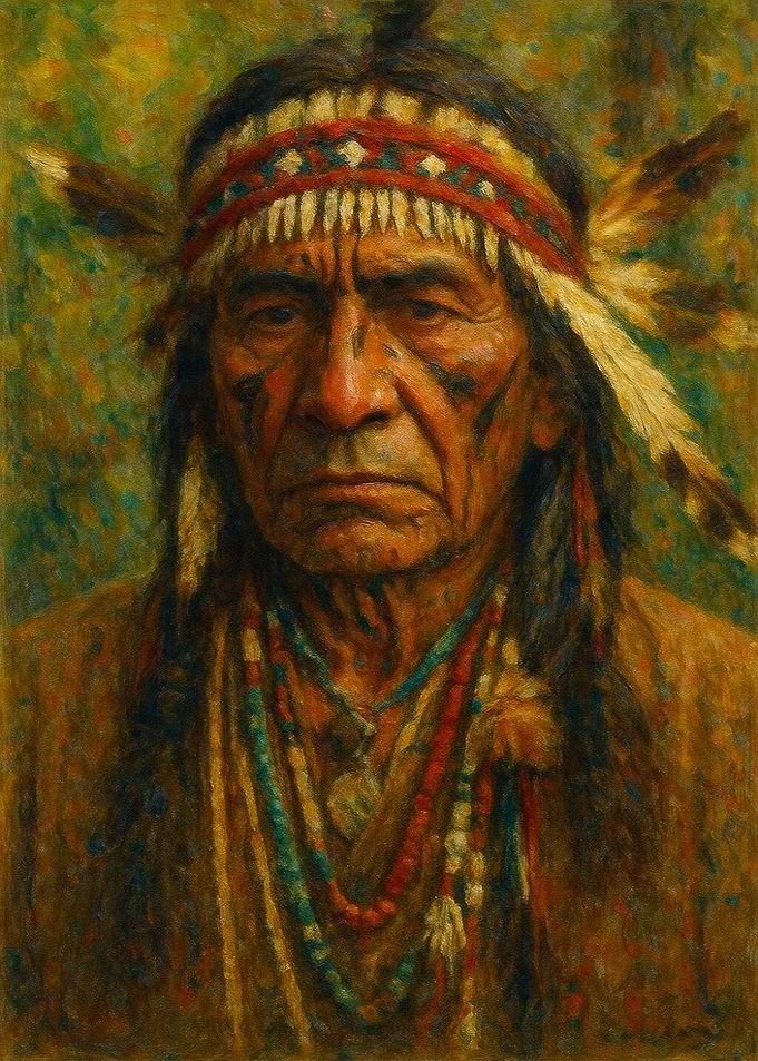 Native American Portrait Painting