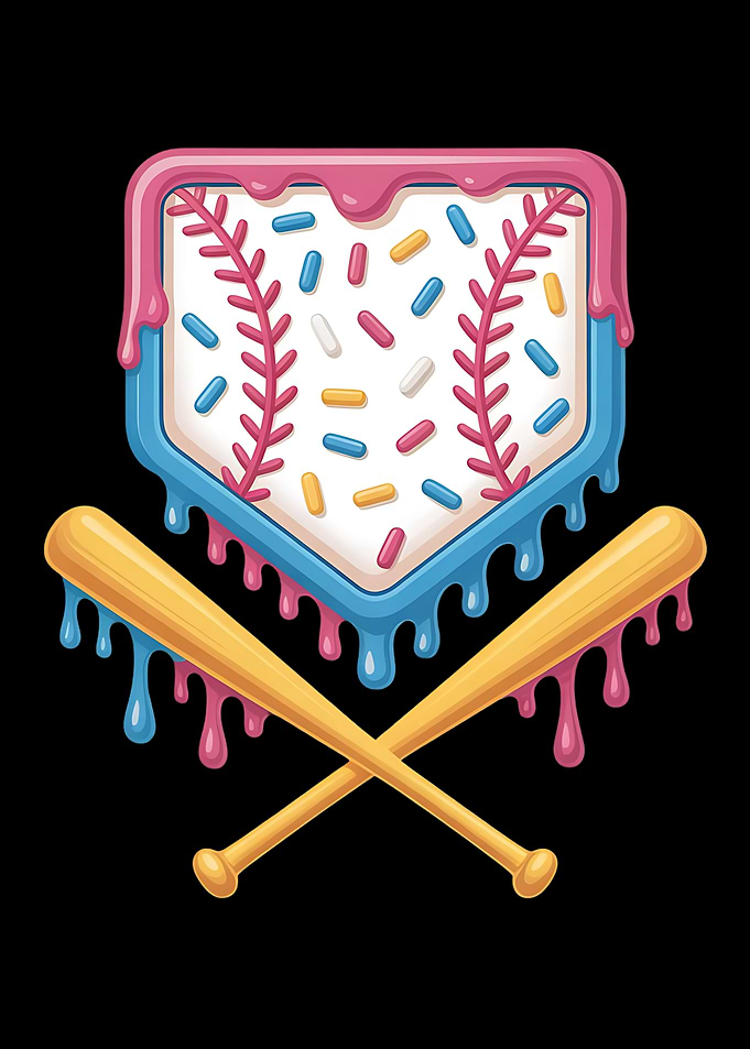 Baseball Ice Cream Cartoon