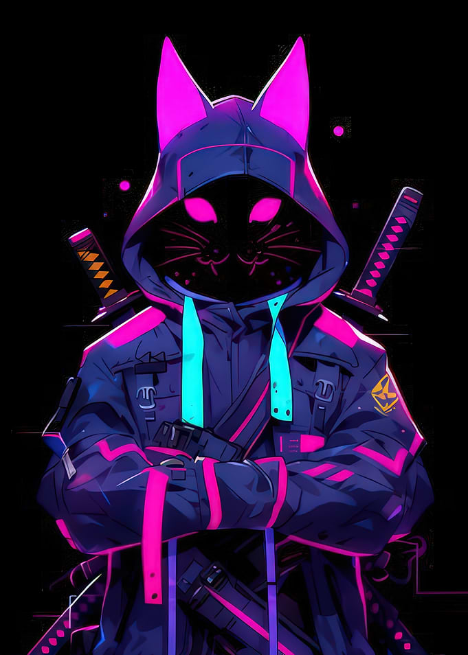 Cyberpunk Cat Ninja