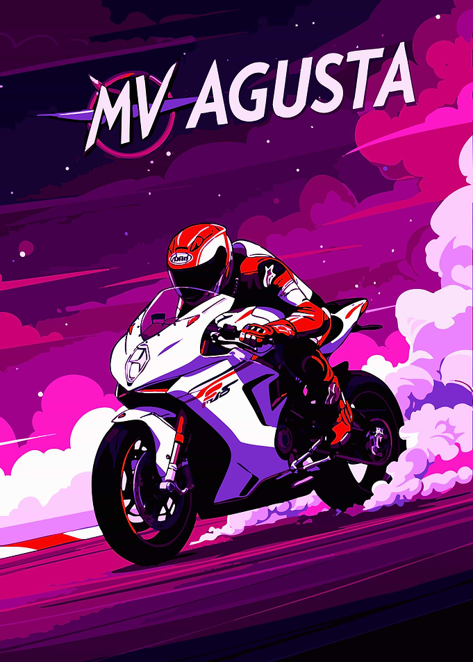 MV Agusta Motorcycle Racing Art