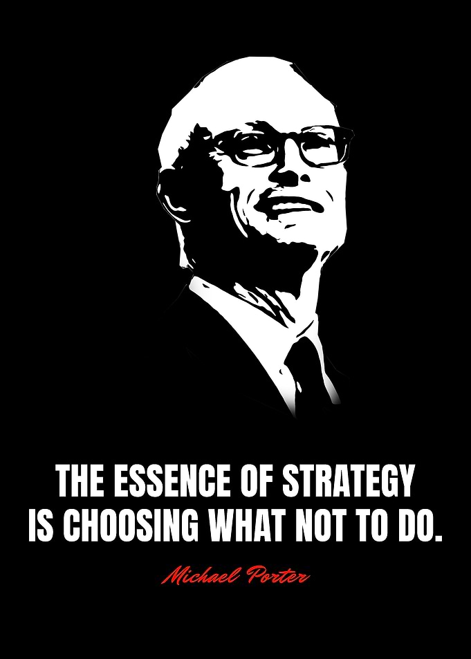 Michael Porter Strategy Quote Poster