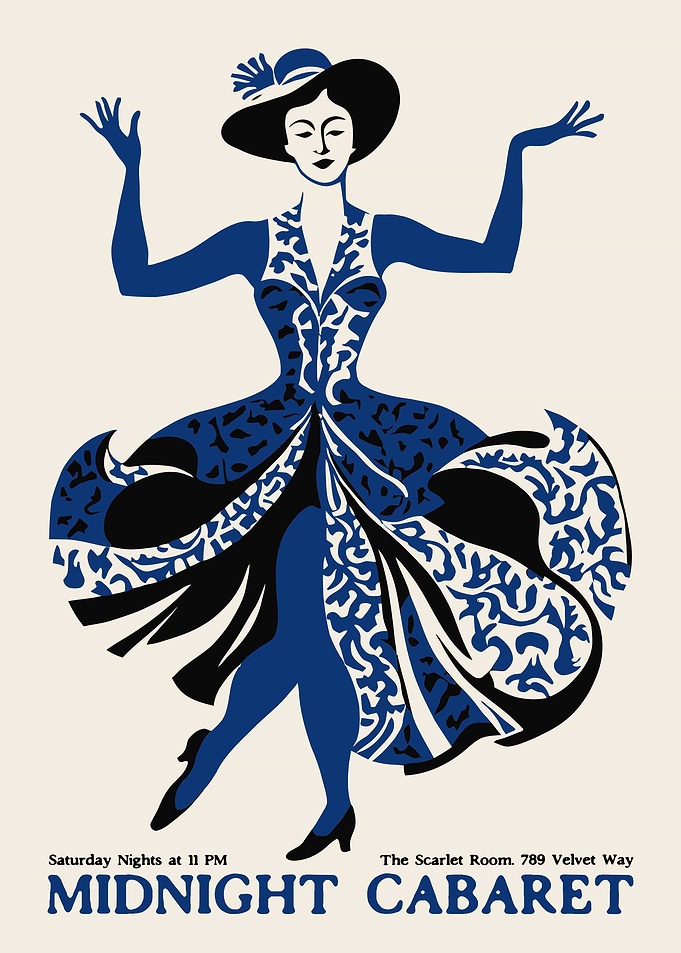 Midnight Cabaret Vintage Poster Art Deco