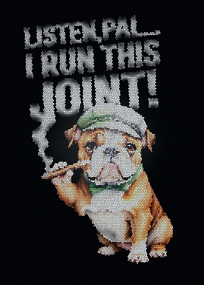 Bulldog Boss Run This Mosaic