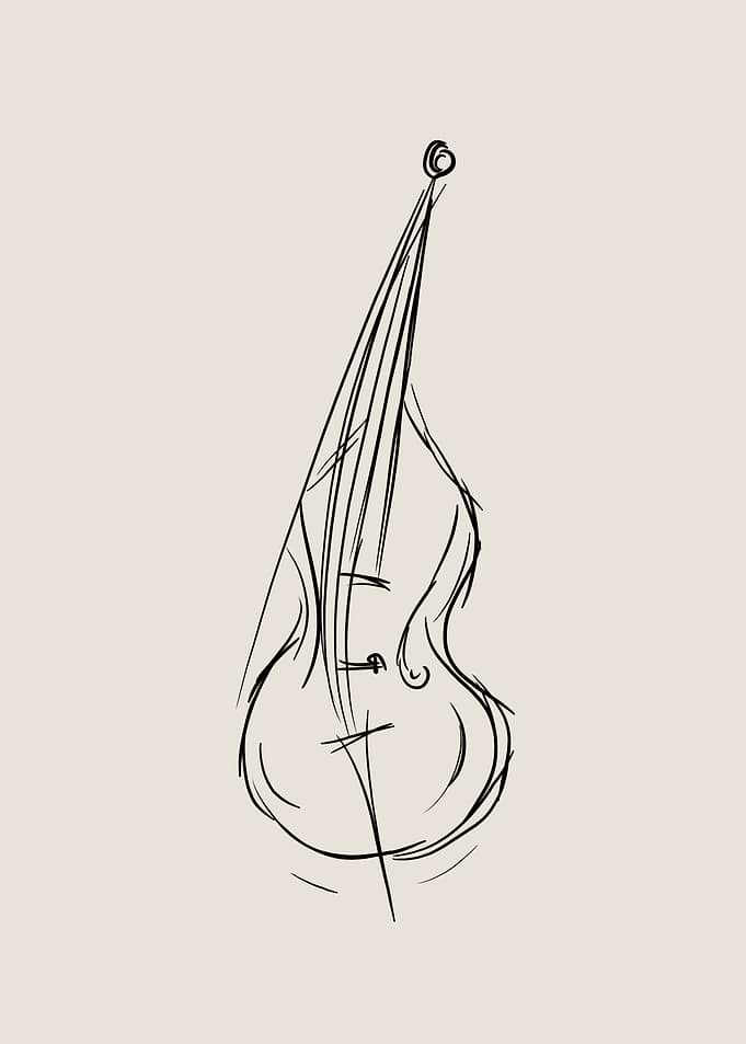 Cello Line Art