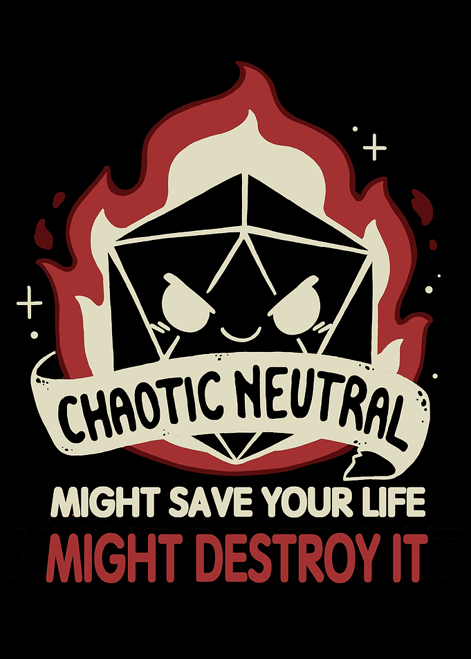 Chaotic Neutral D20 Dice Art