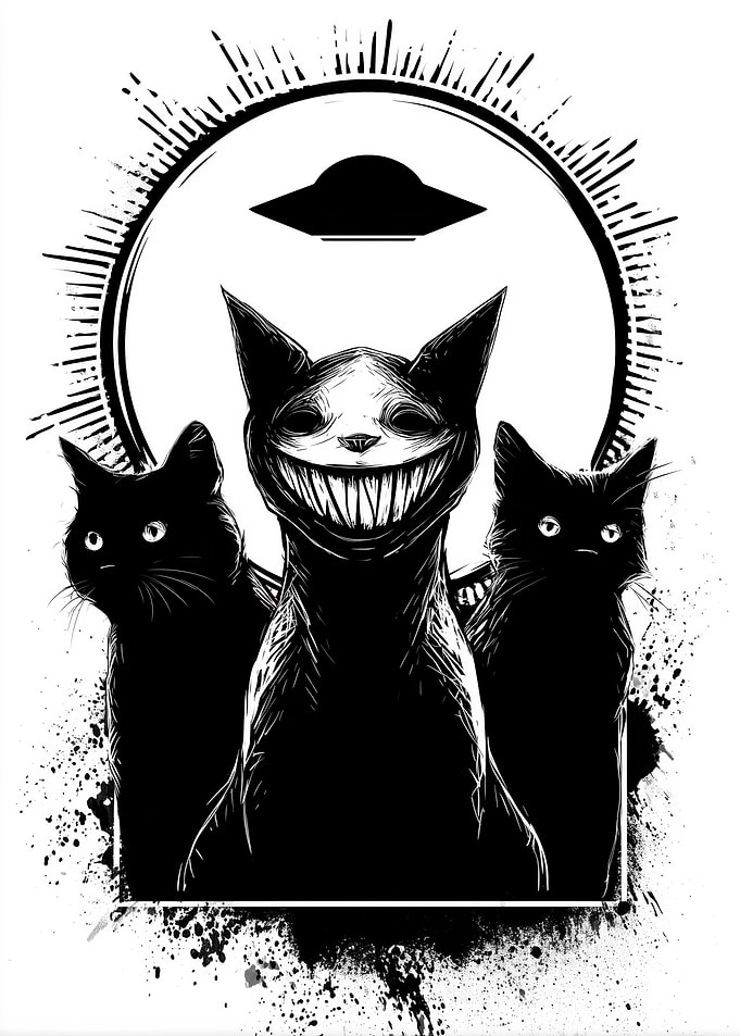 Creepy Cats and UFO