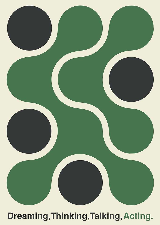 Abstract Green and Black Pattern