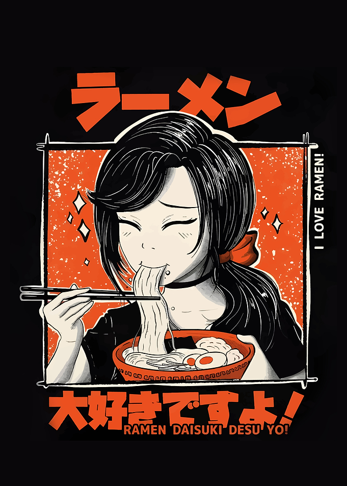 Anime Girl Eating Ramen