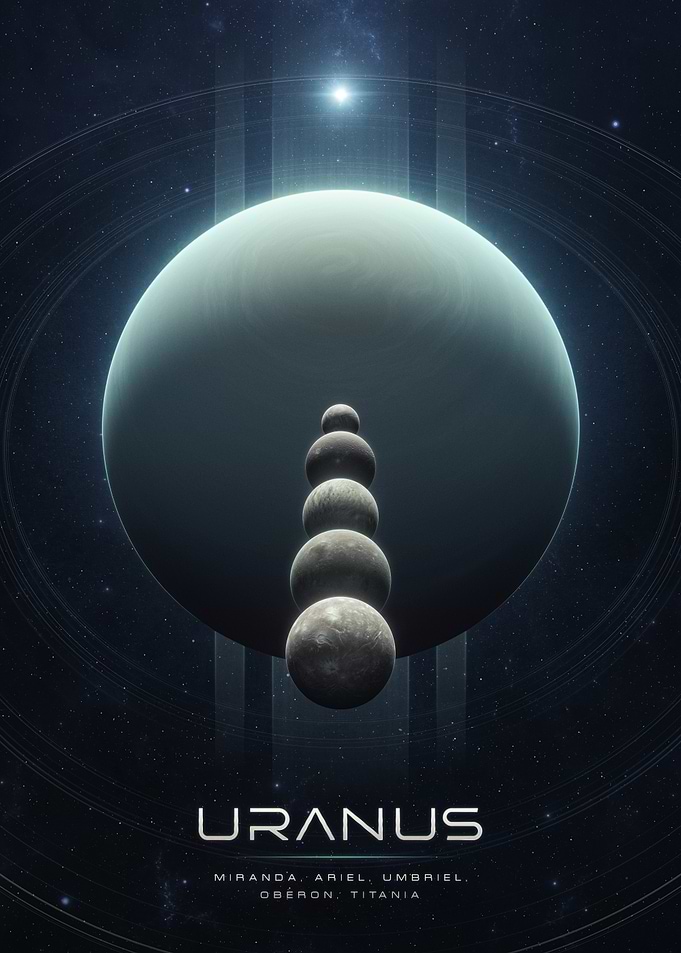 Planet Uranus and its Moons