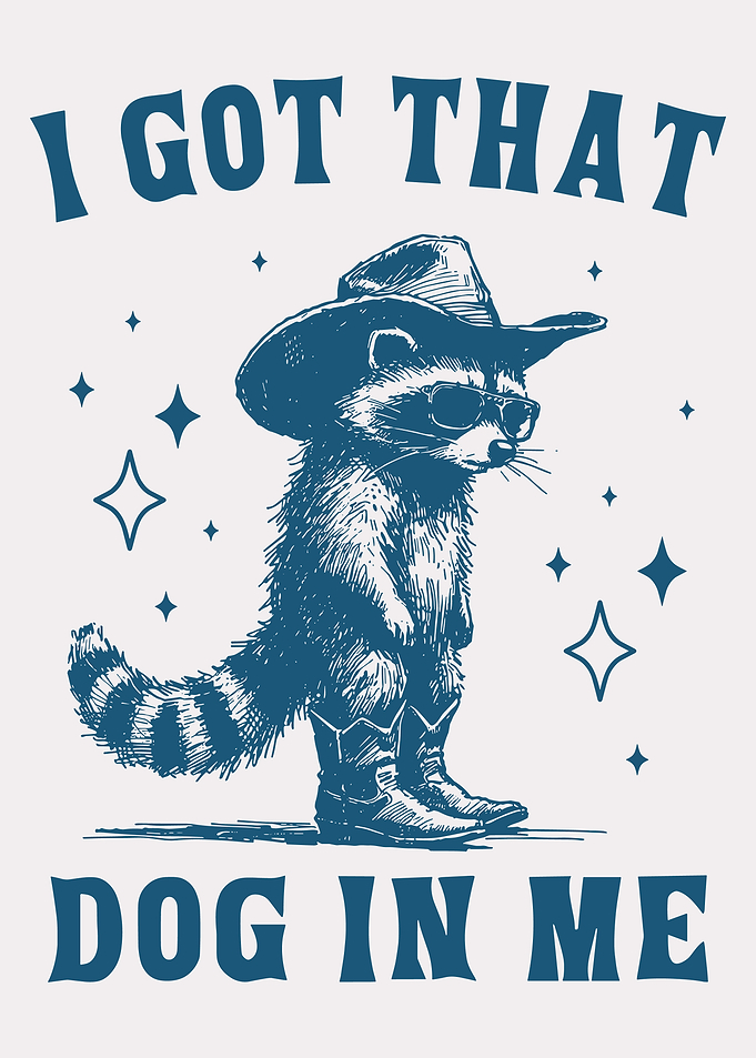 Raccoon Cowboy with Attitude