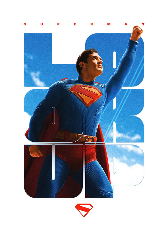 Look Up Superman Pose Poster
