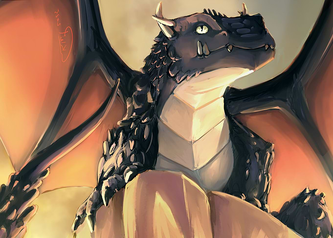 Dragon on a Rock