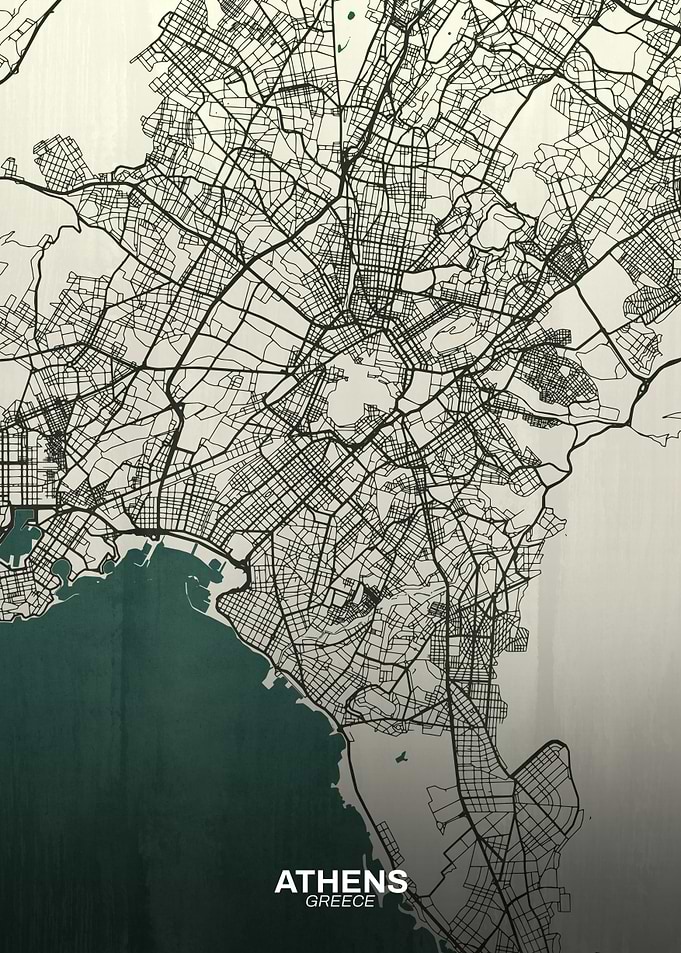 Athens, Greece City Map