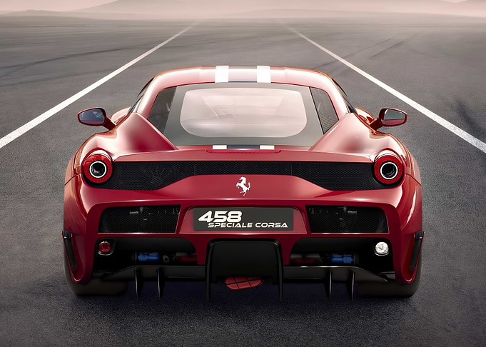 Ferrari 458 Speciale Corsa Rear View