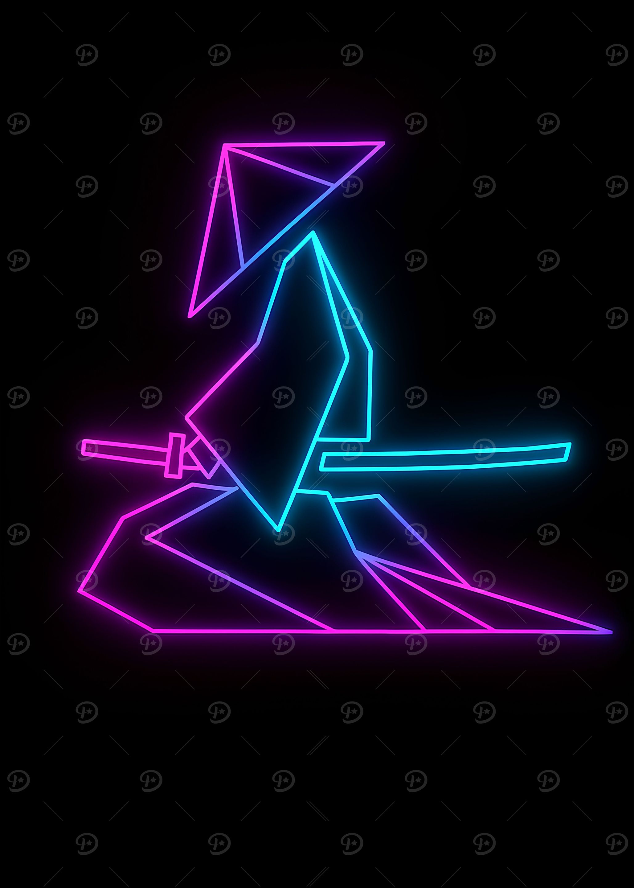 Samurai Minimalist Art