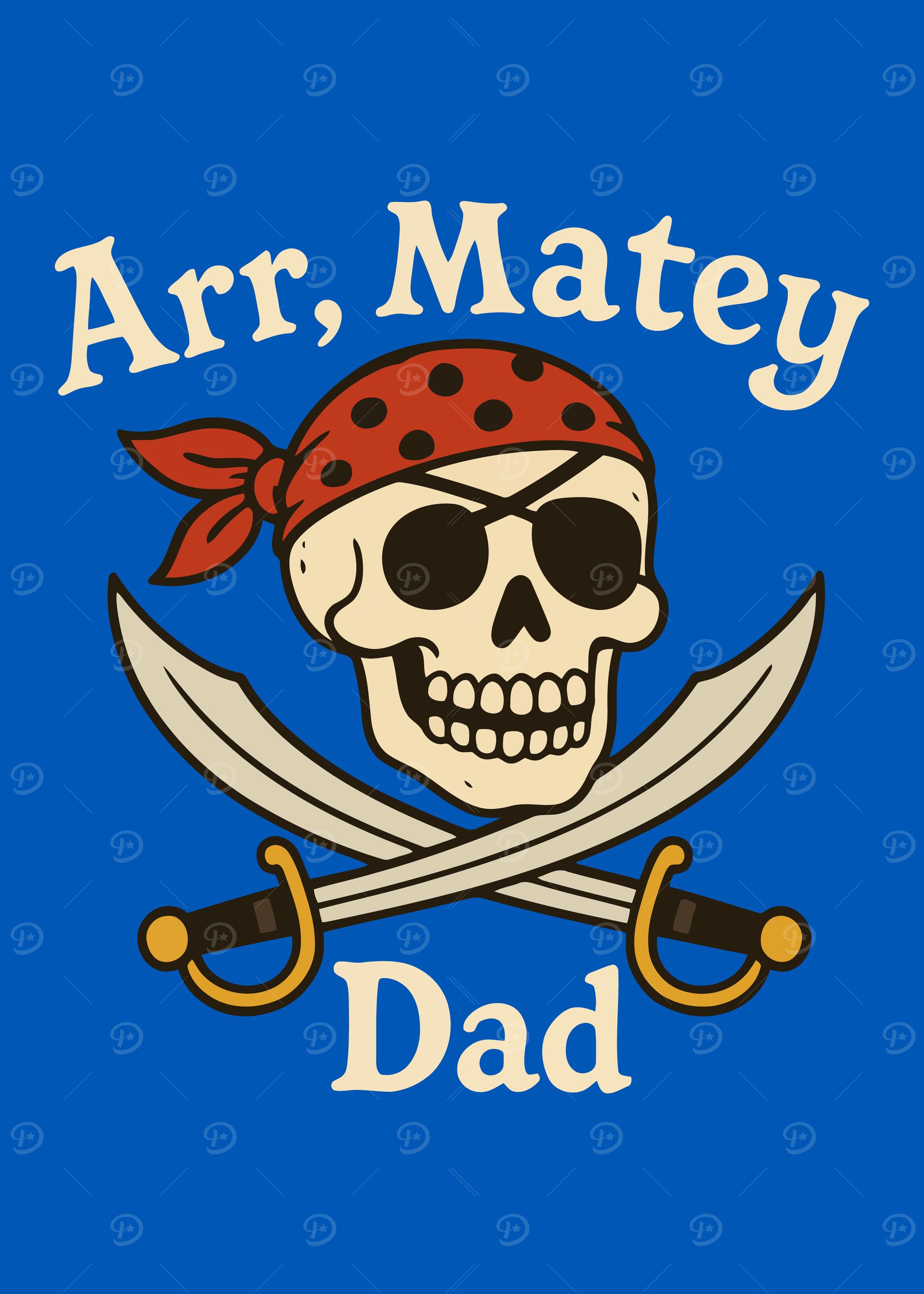 Arr, Matey Dad Pirate Skull