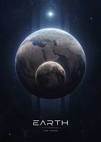 Planet Earth and The Moon