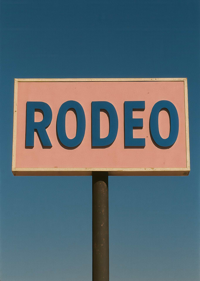 Rodeo Sign Western Pink