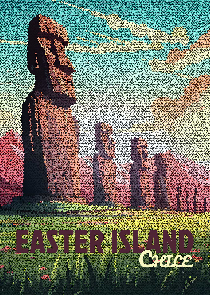 Easter Island Chile Mosaic Art