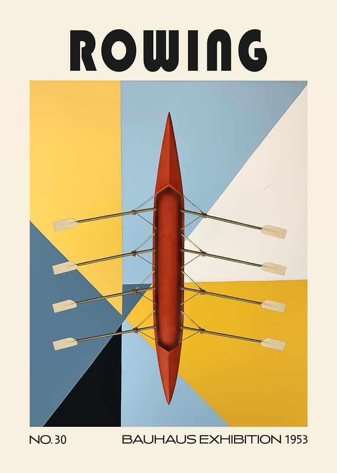 Rowing Bauhaus Exhibition Mid Century