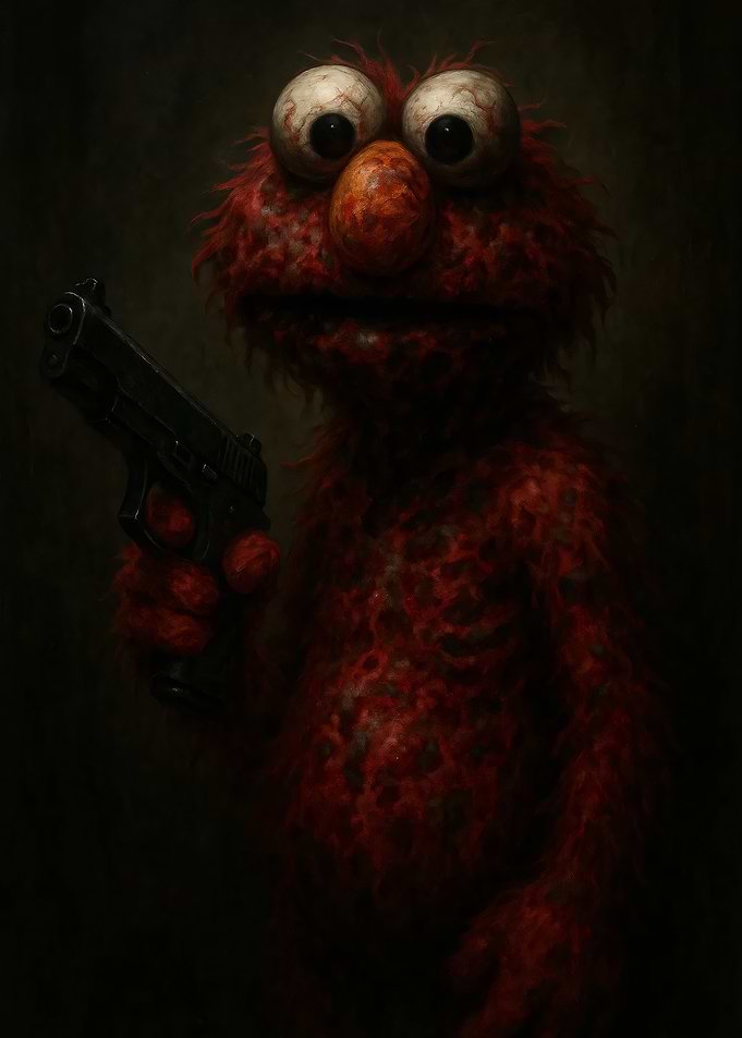 Elmo with a Gun