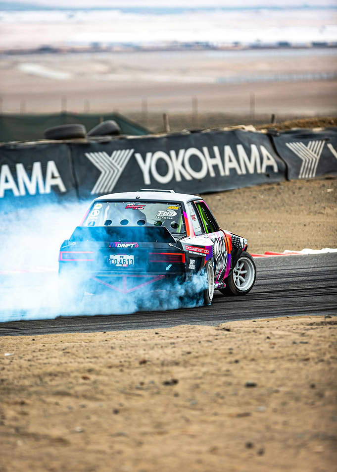 Drifting Car with Smoke