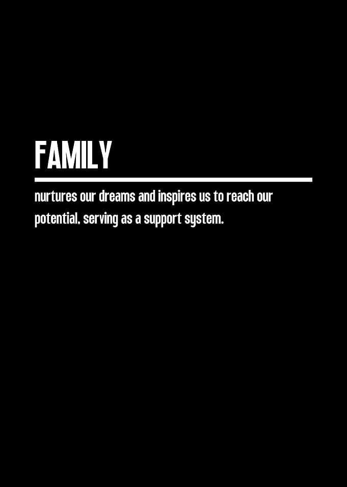 Family Definition Black and White