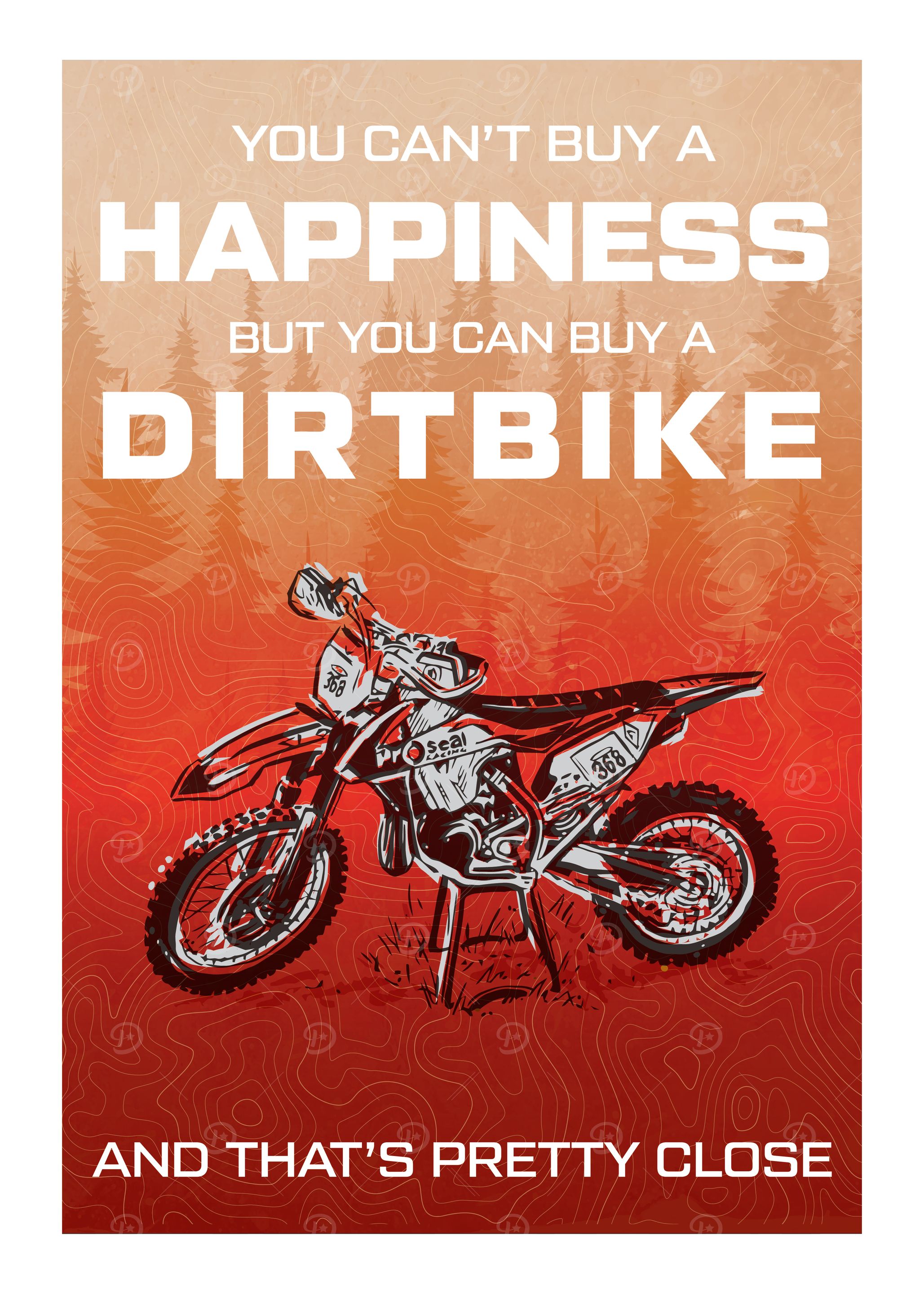Dirtbike MX Motocross Funny Motivational Poster