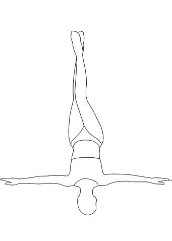 Yoga Woman Minimalist Line Art