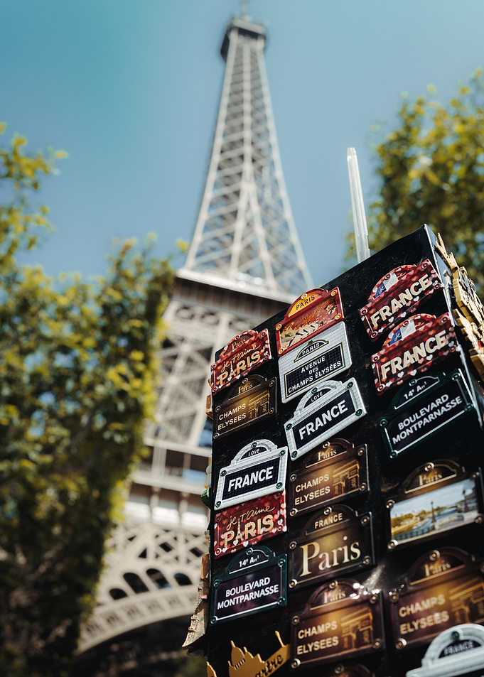Eiffel Tower and Paris Souvenir Stand