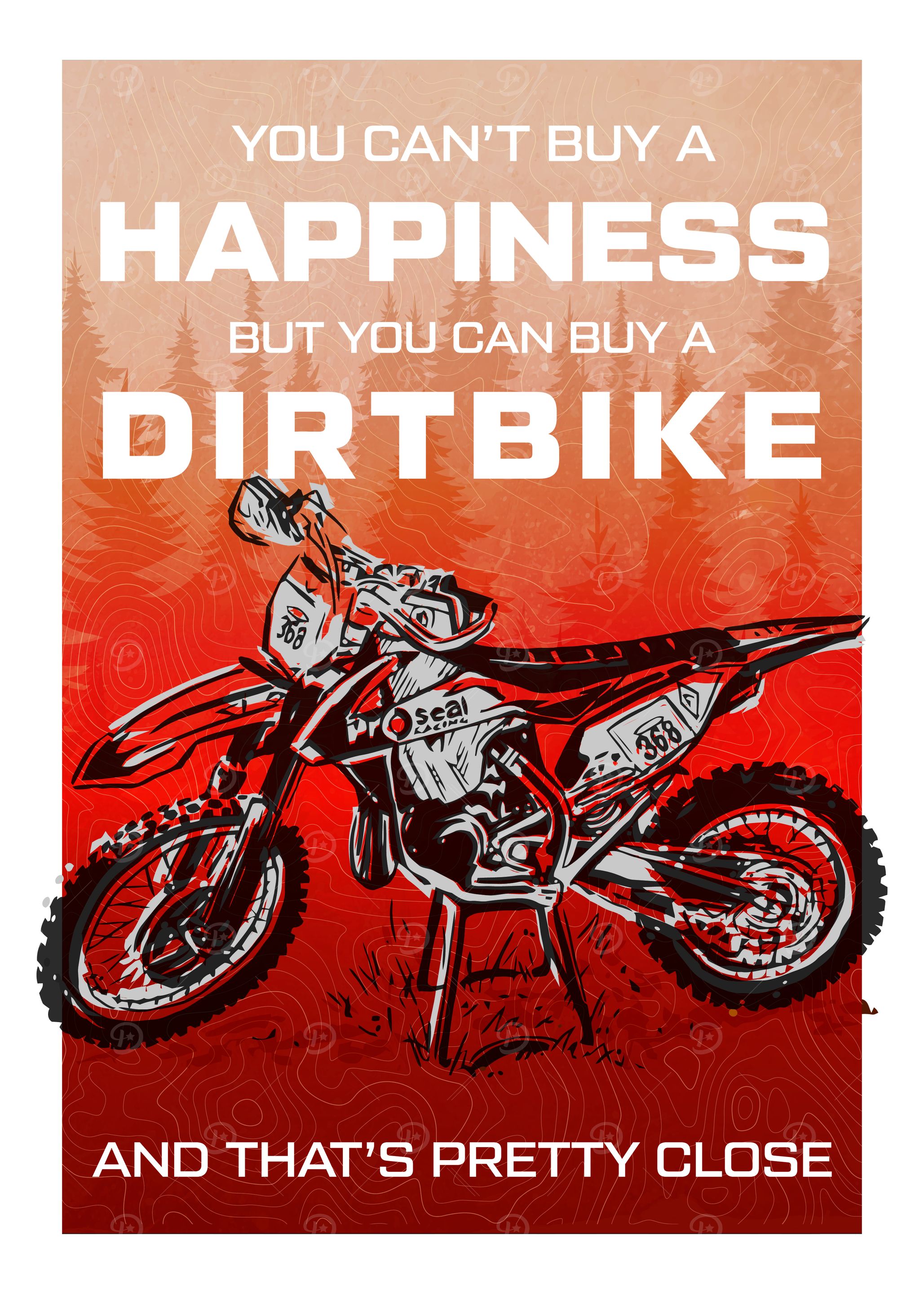 Dirtbike Motocross - MX Funny Motivational Poster