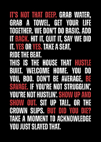 Motivational Text Art on Black