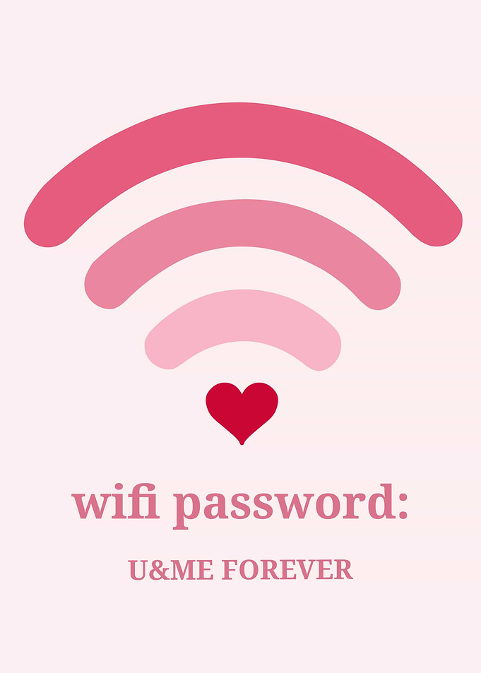 Romantic WiFi Password Sign