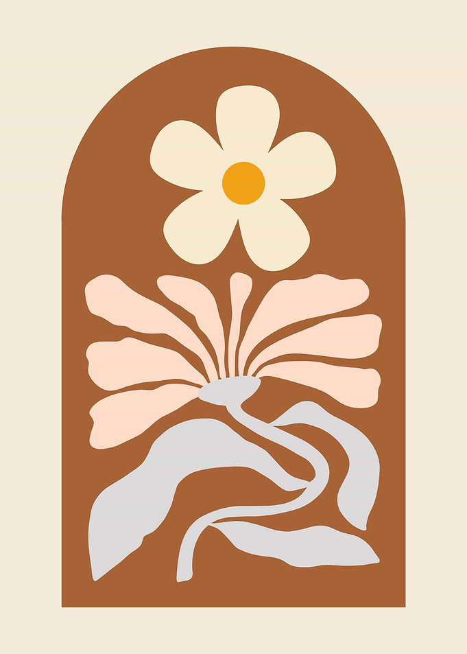 Abstract Floral Arch Illustration
