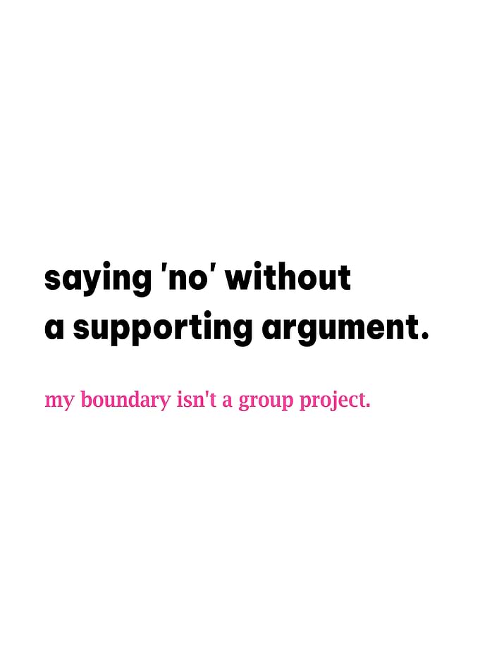 Boundary Affirmation Text Art