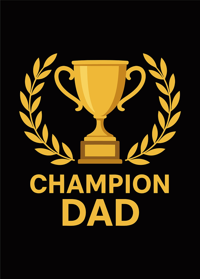 Champion Dad Trophy Graphic