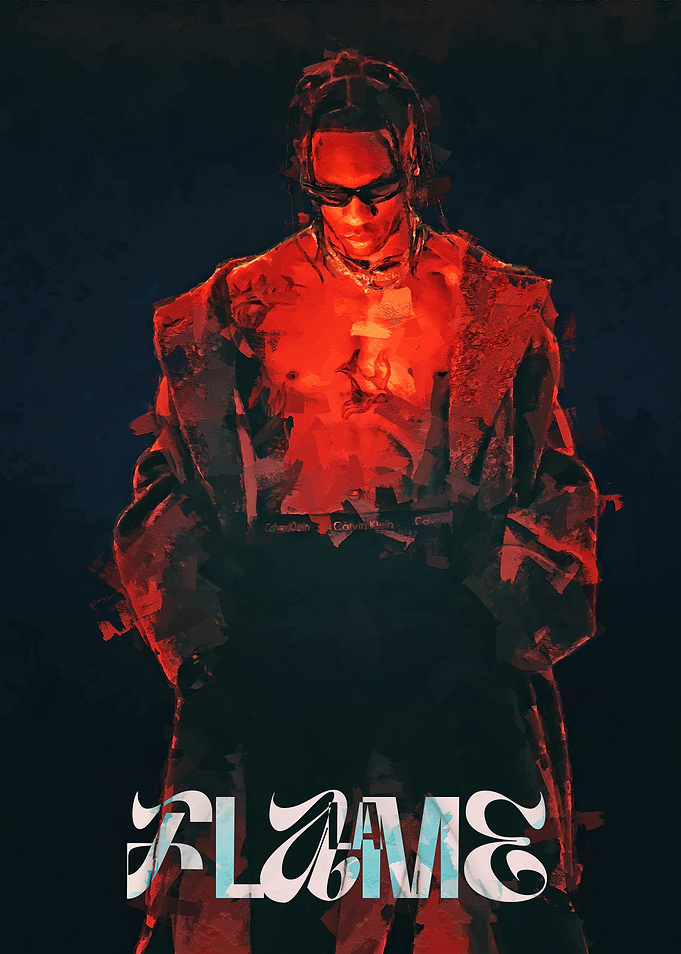 Travis Scott ' La Flame' Art