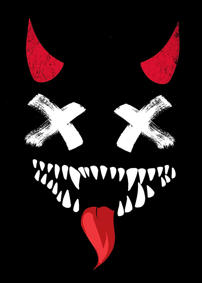 Devilish Face with Crossed Eyes